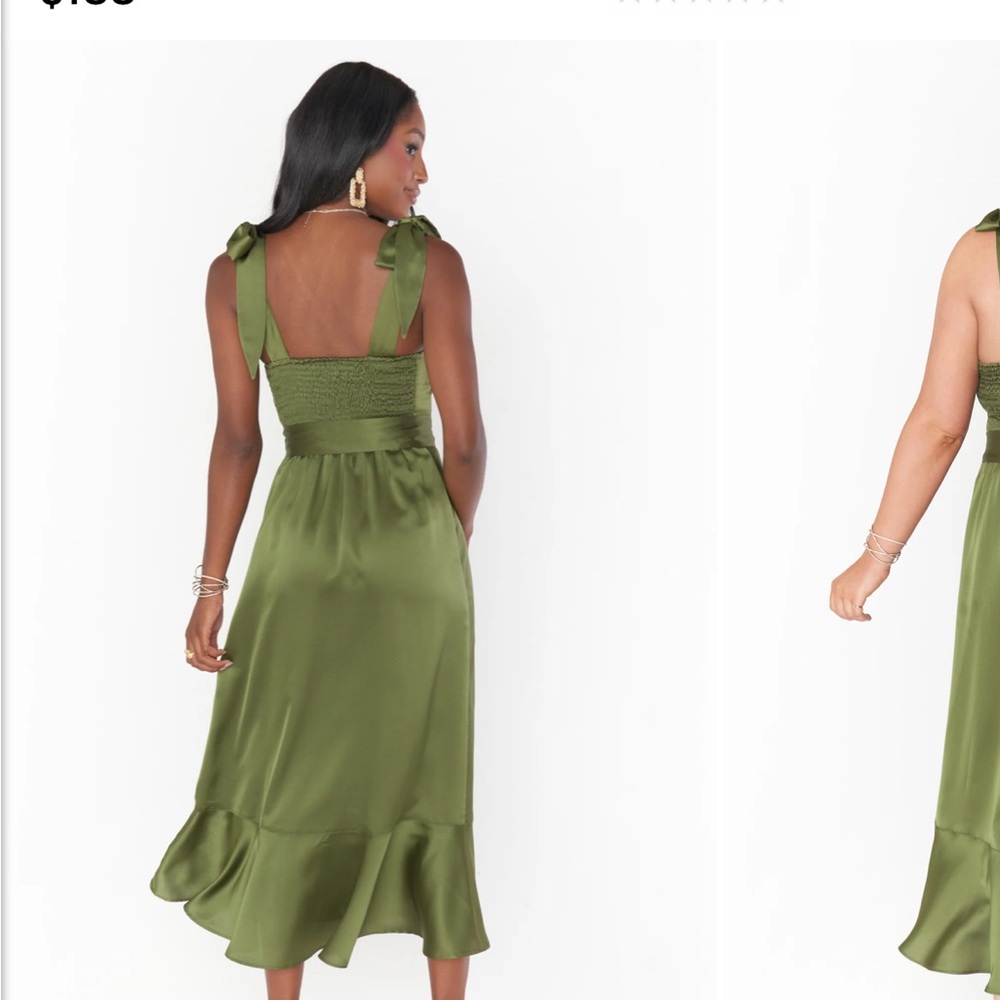 ‘Claire’ green midi dress